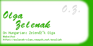 olga zelenak business card
